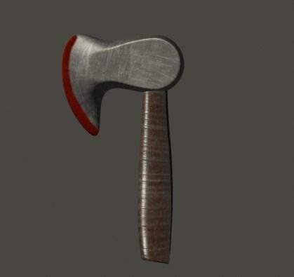 Low-Poly Short-Axe axe Free low-poly 3D model_1