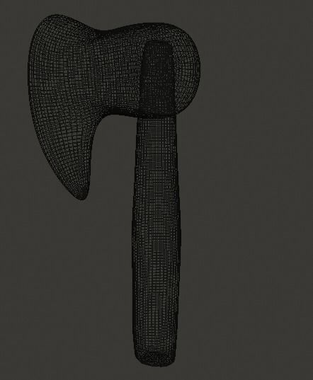 Low-Poly Short-Axe axe Free low-poly 3D model_5