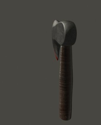 Low-Poly Short-Axe axe Free low-poly 3D model_2