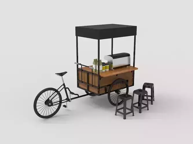 Simple Coffee Bike 3D model