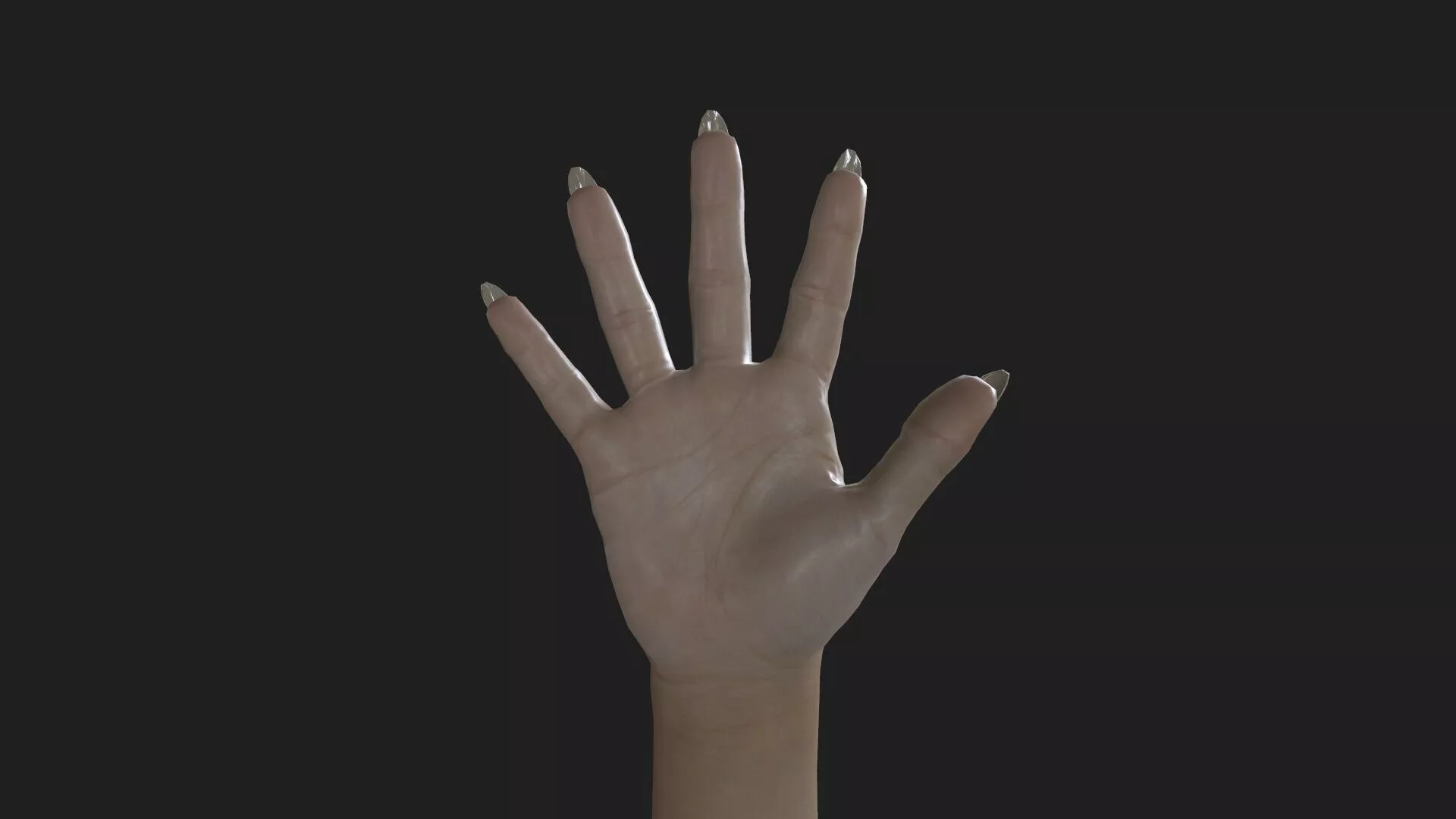 HAND-017 Woman right hand Low-poly 3D model