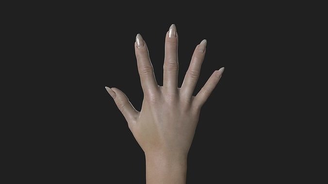 HAND-017 Woman right hand Low-poly 3D model