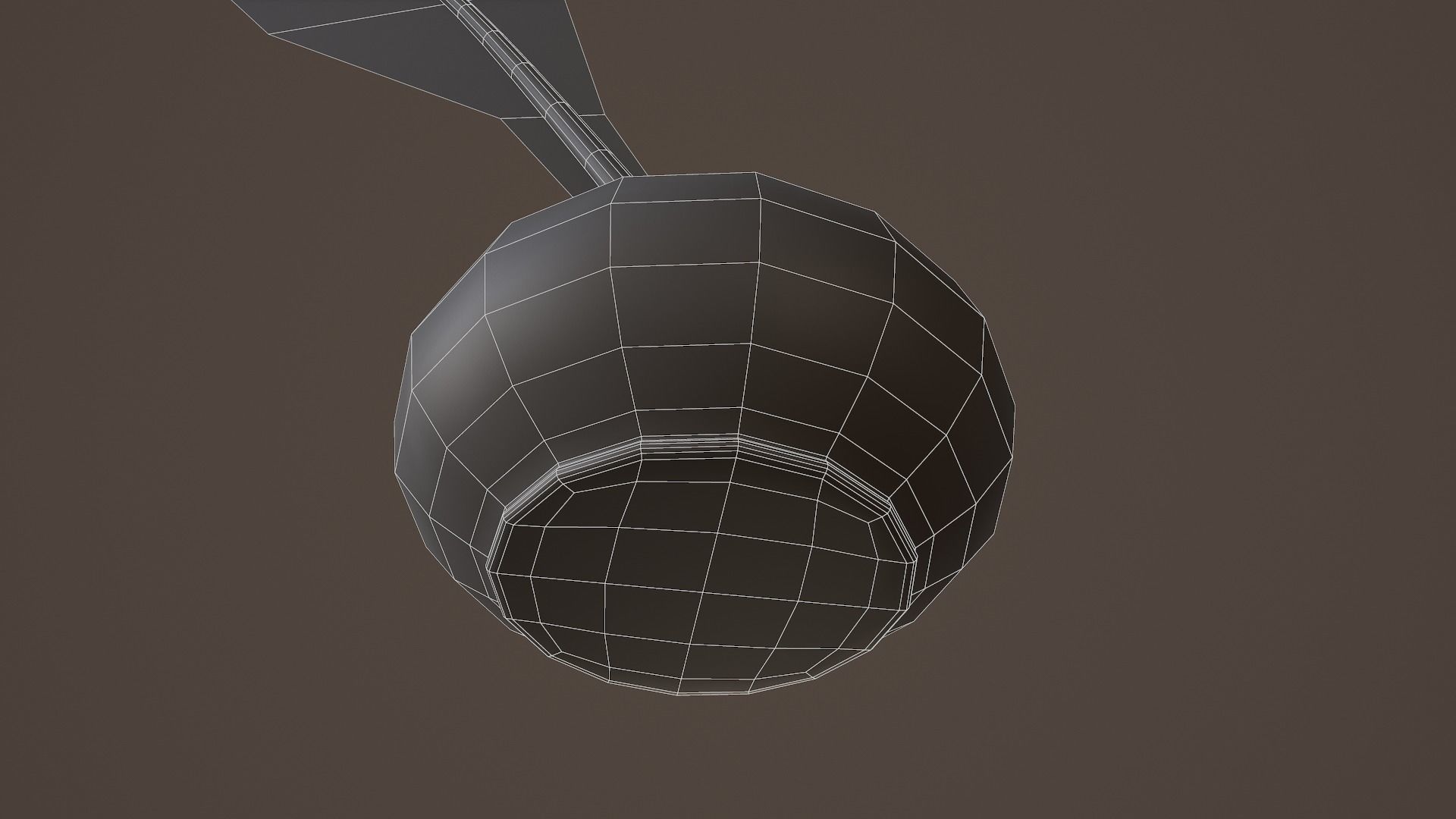 Quill and Glass Inkpot Low-poly 3D model_11