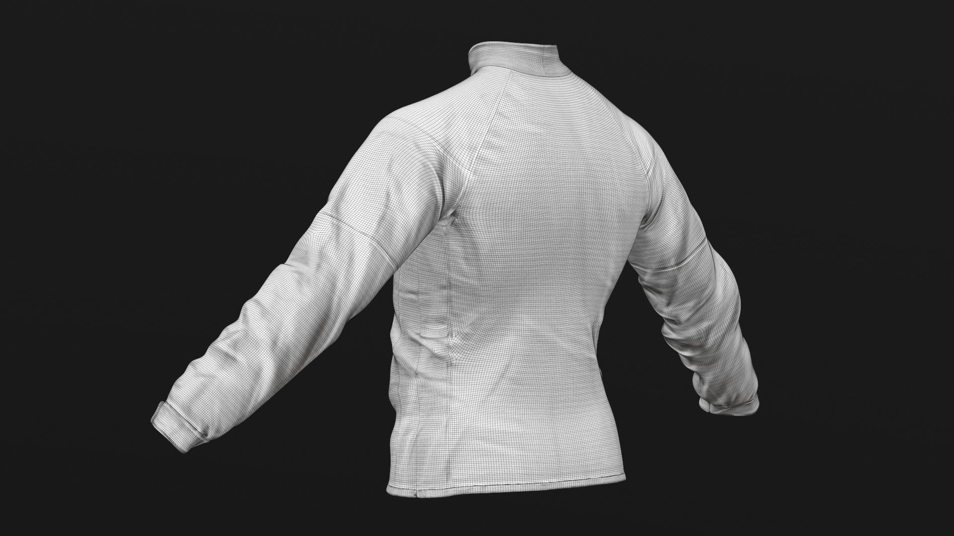 Mens Tactical Military Combat Shirt Long Sleeve 3D model_25