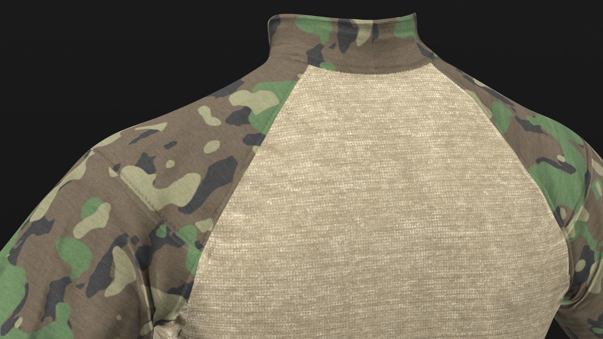 Mens Tactical Military Combat Shirt Long Sleeve 3D model_21