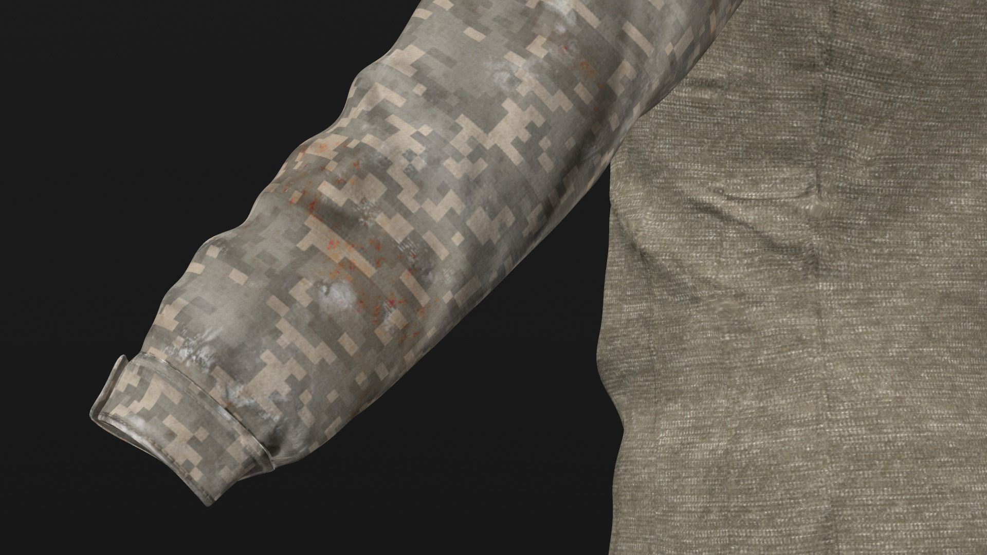 Mens Tactical Military Combat Shirt Long Sleeve 3D model_8