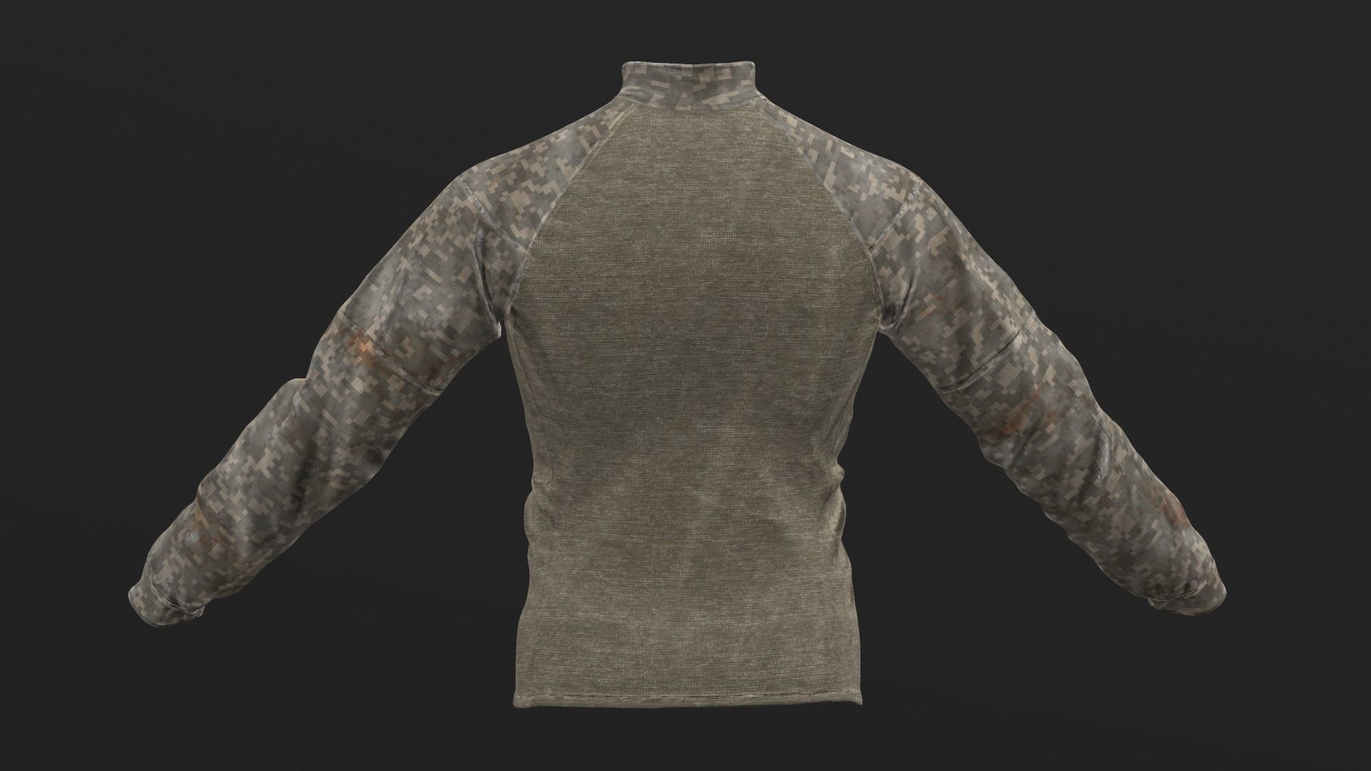 Mens Tactical Military Combat Shirt Long Sleeve 3D model_4