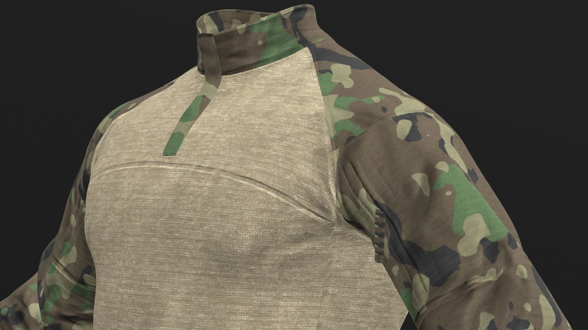 Mens Tactical Military Combat Shirt Long Sleeve 3D model_20