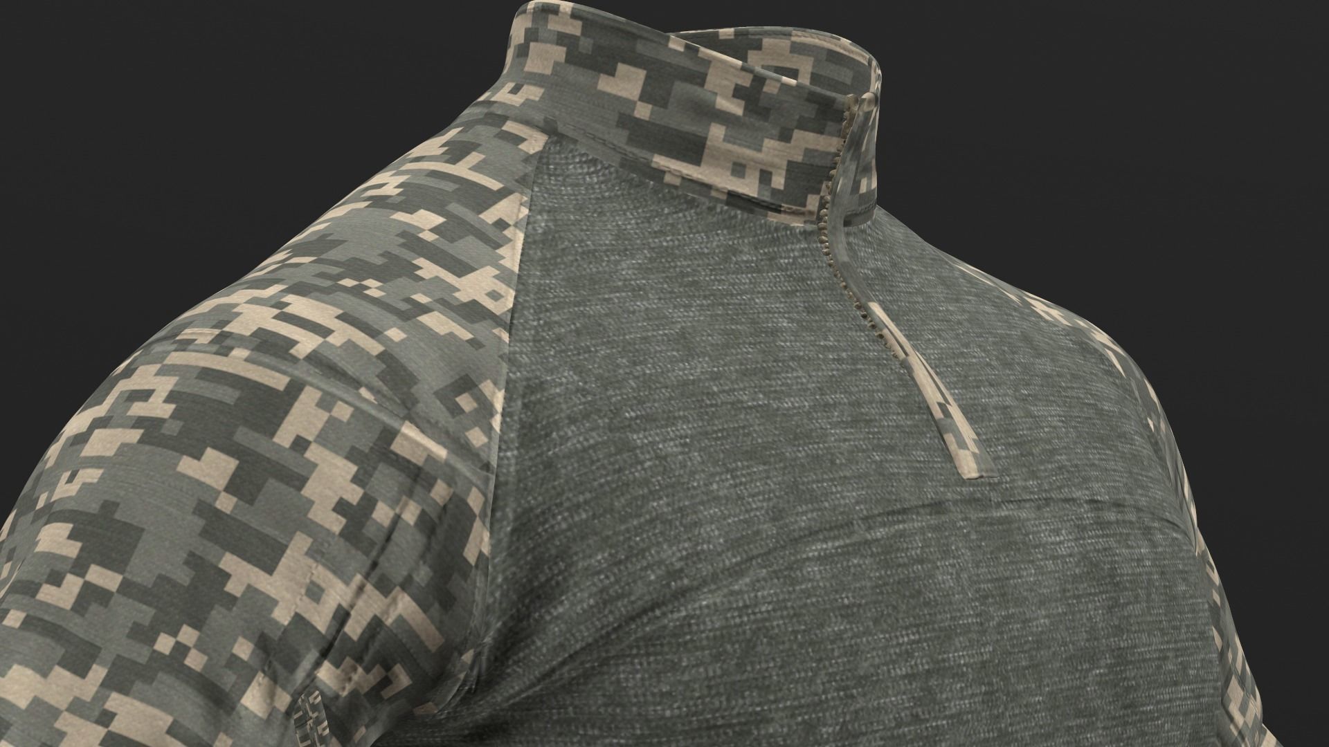 Mens Tactical Military Combat Shirt Long Sleeve 3D model_14