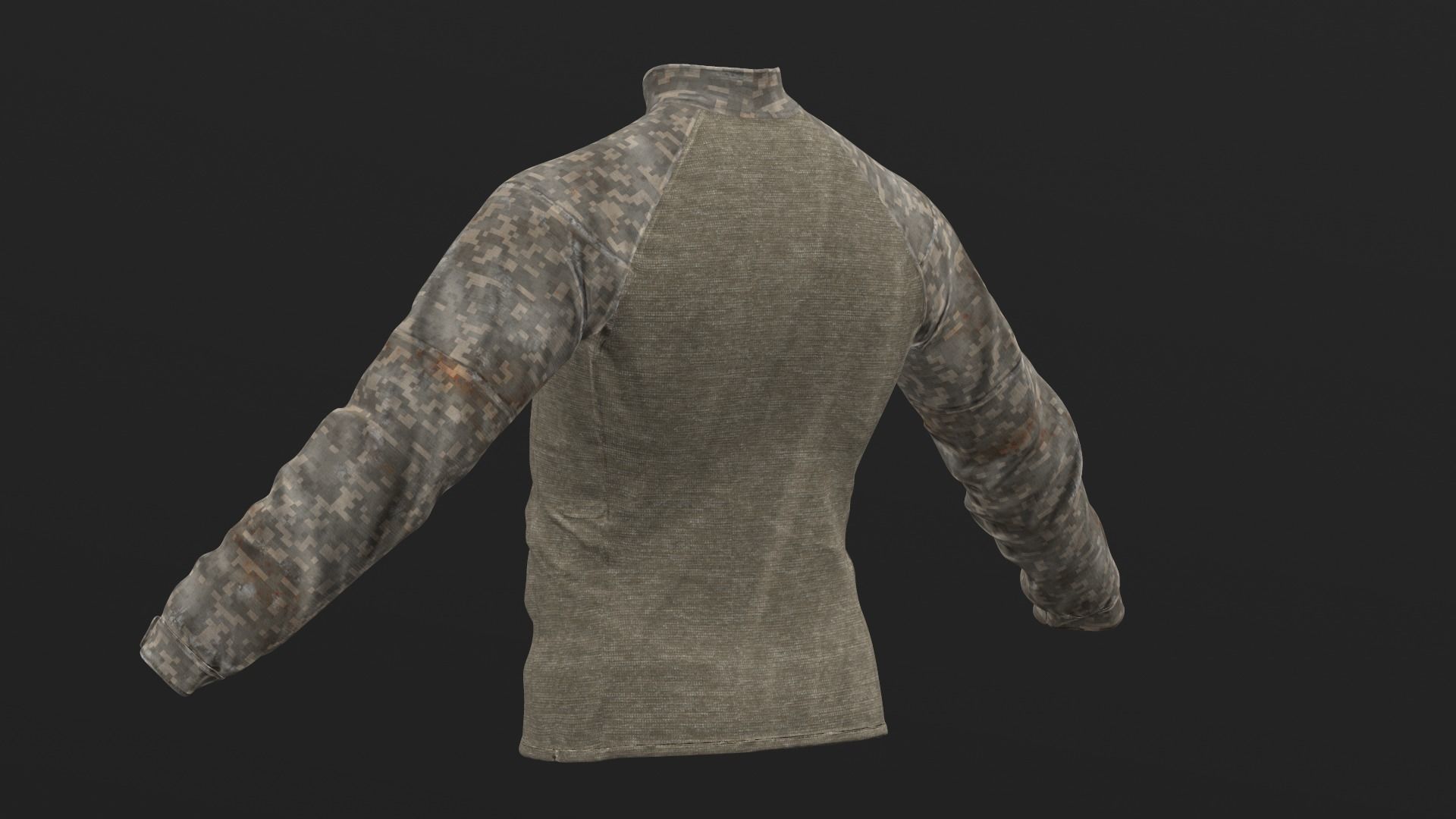 Mens Tactical Military Combat Shirt Long Sleeve 3D model_3