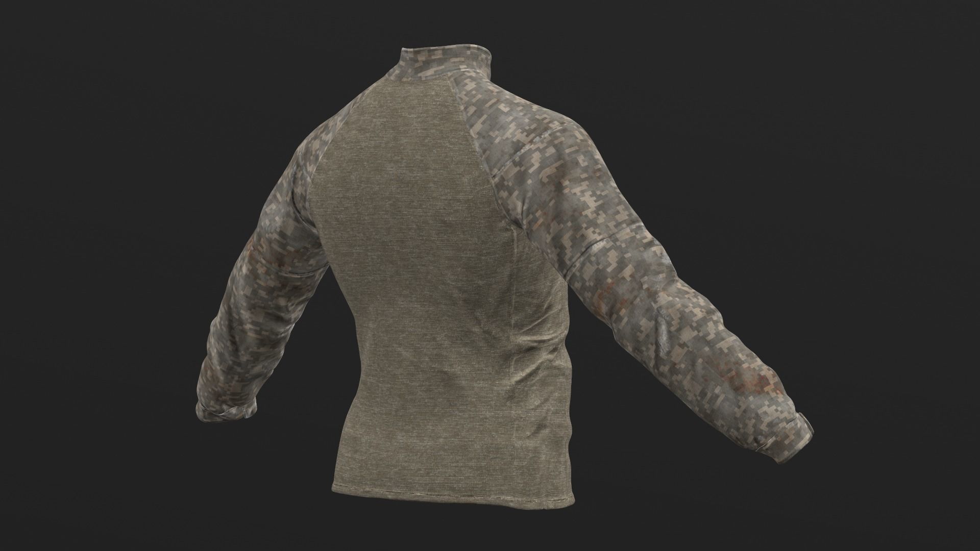 Mens Tactical Military Combat Shirt Long Sleeve 3D model_5