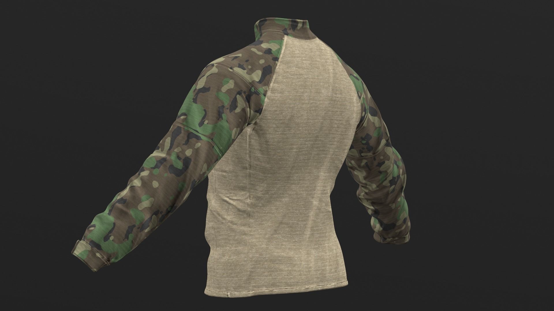 Mens Tactical Military Combat Shirt Long Sleeve 3D model_17