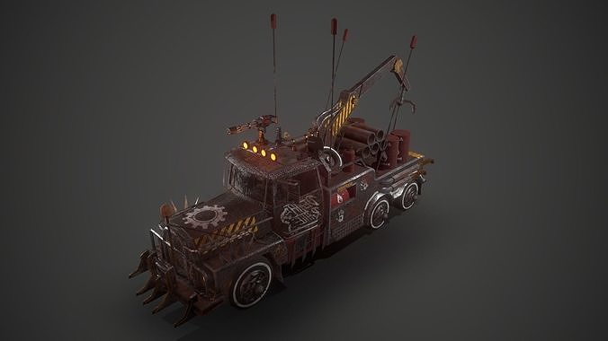 Apocalyptic Crane Low-poly 3D model