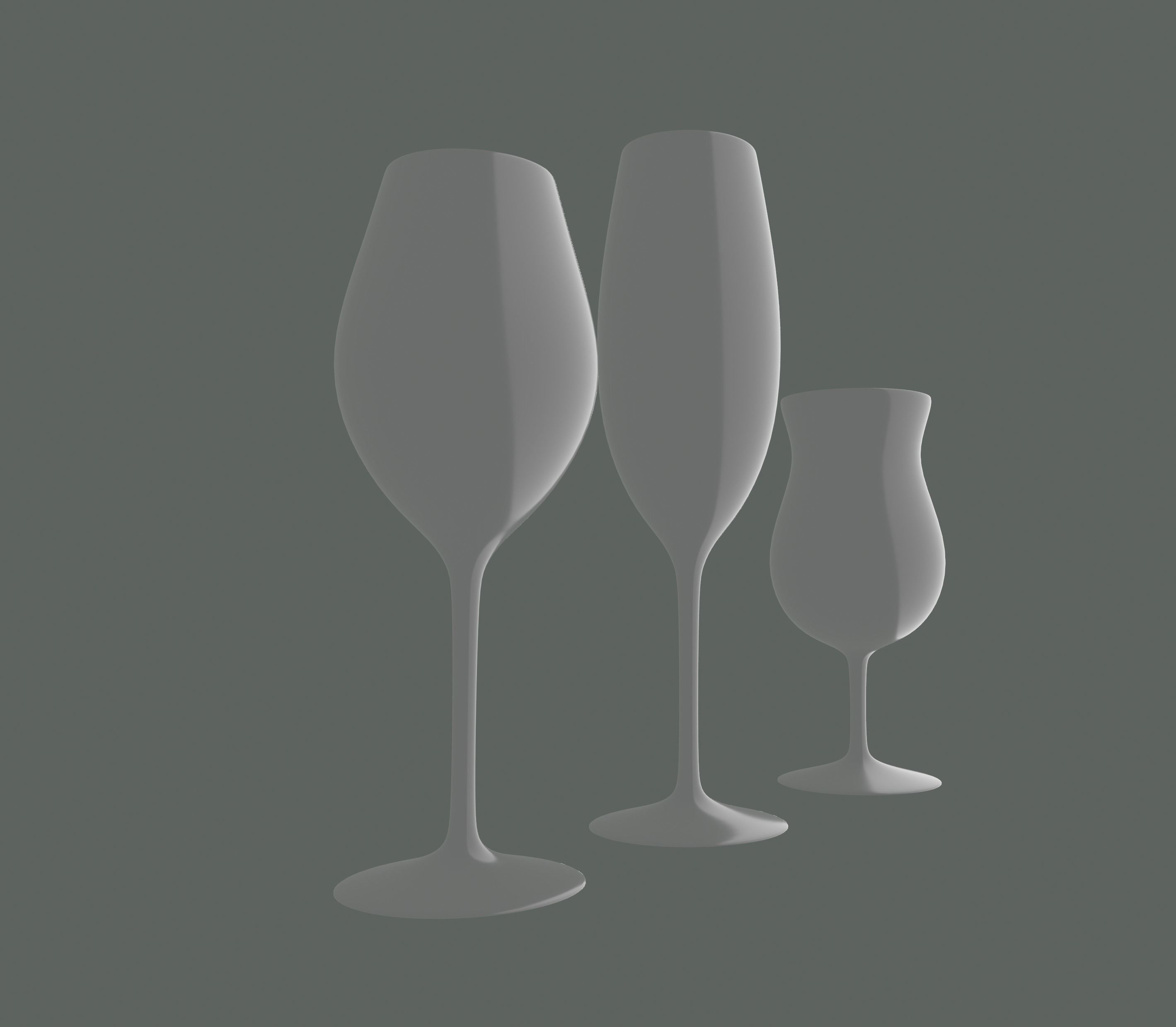Champagne Glass 3D model_3