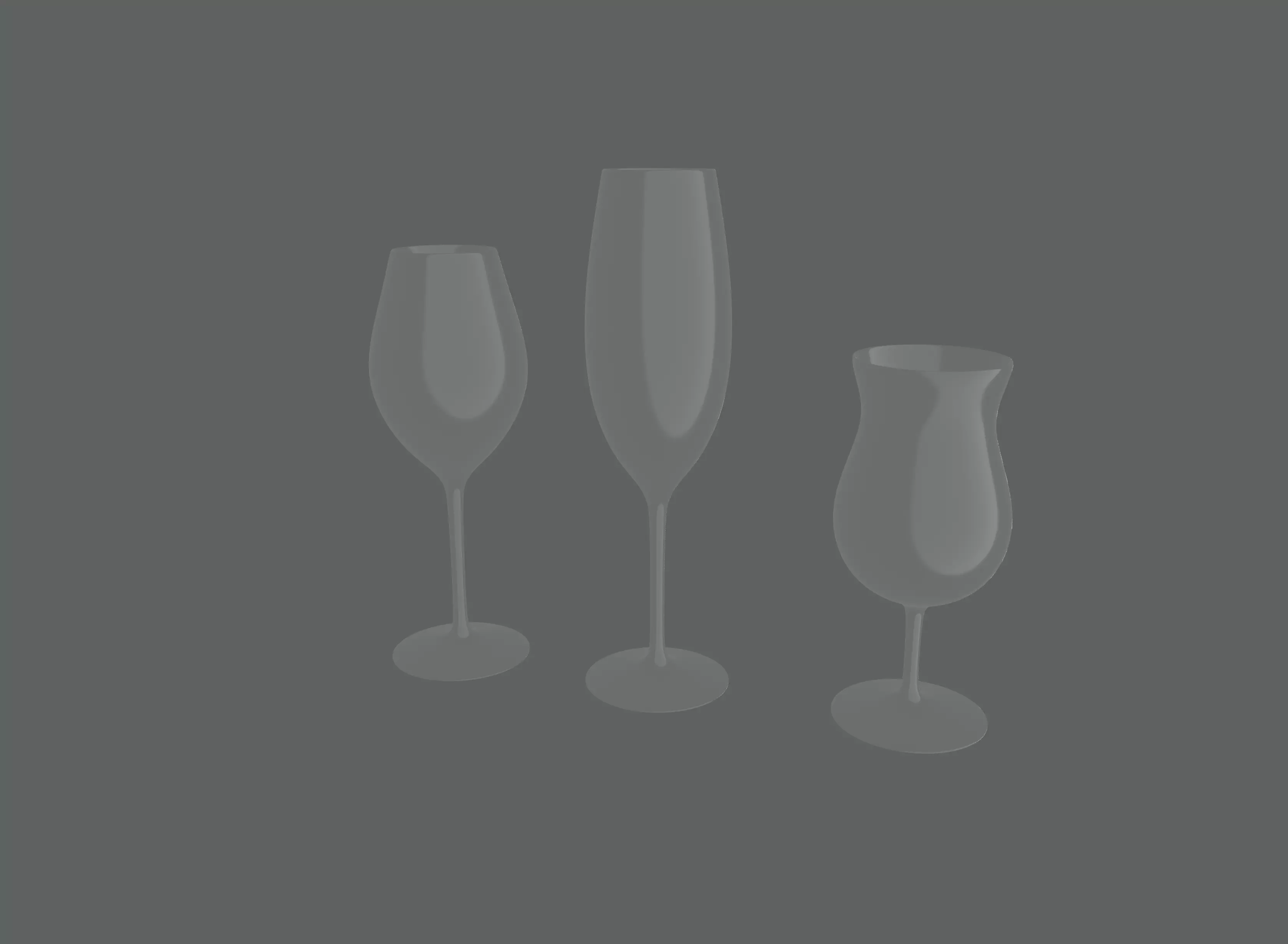 Champagne Glass 3D model_0