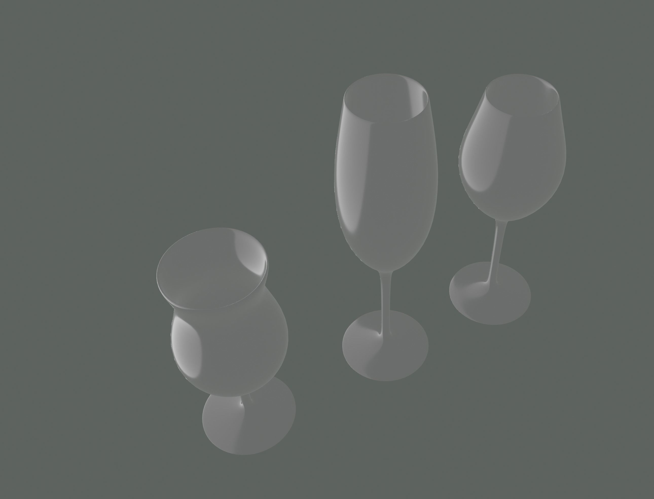 Champagne Glass 3D model_7