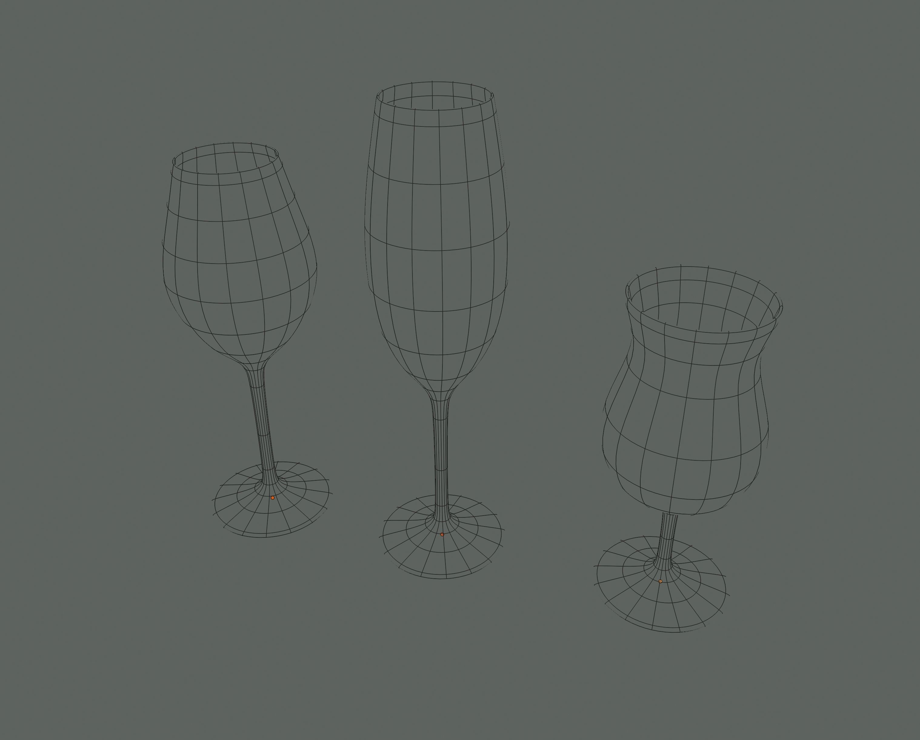Champagne Glass 3D model_10