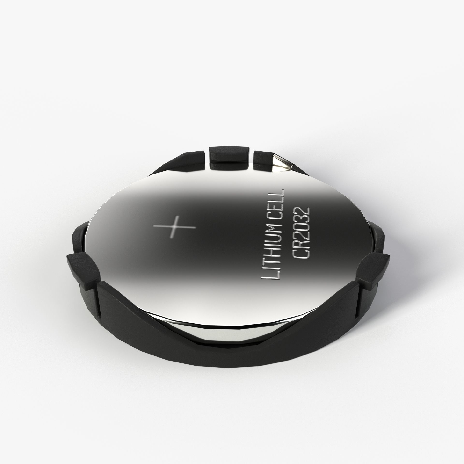 2K PBR Textured CR2032 Bios Battery and Socket 3D model_5