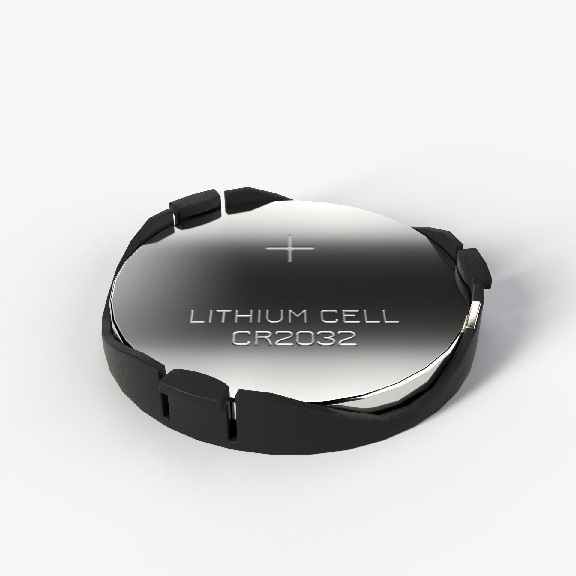 2K PBR Textured CR2032 Bios Battery and Socket 3D model_4