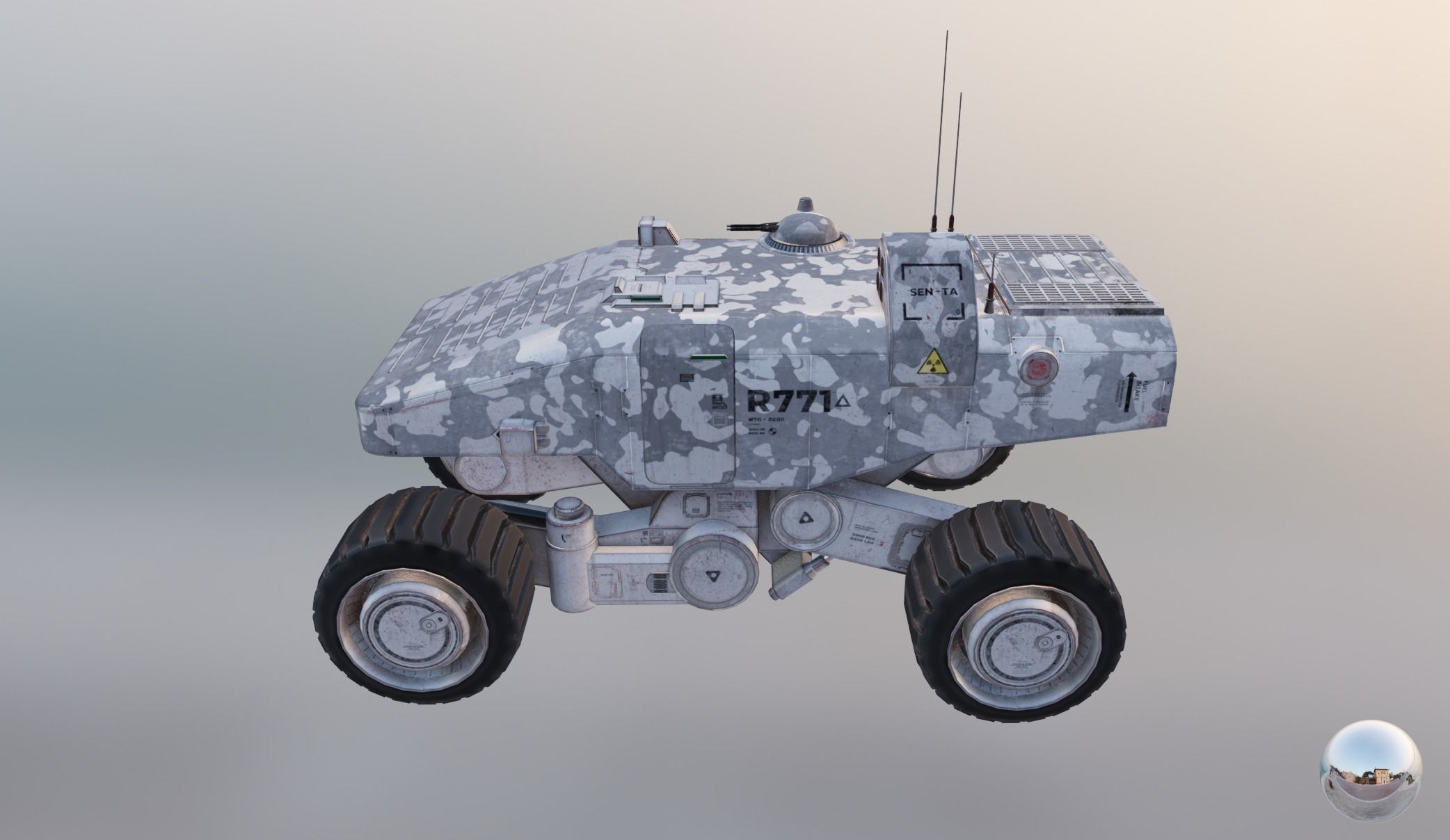 3D model Mars Military Rover Source Files Attached 8K Textures VR / AR ...