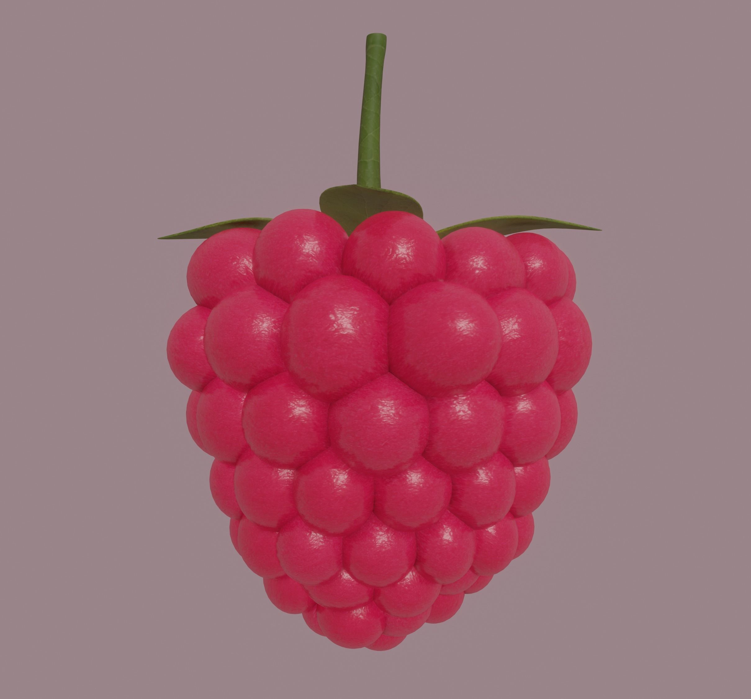 Raspberry 3D model_6