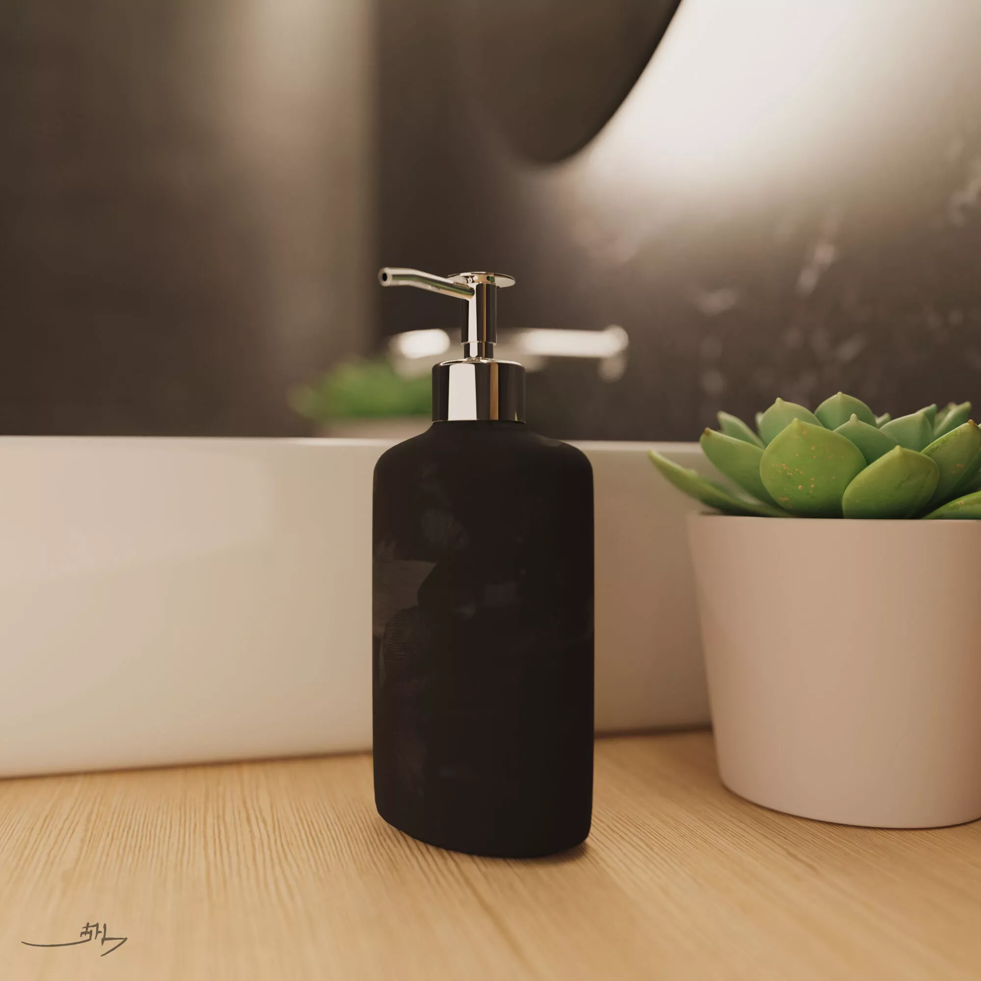EKOLN Soap dispenser Dark Grey Free 3D model