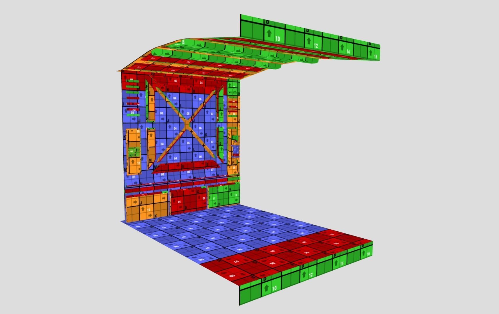 Sci-fi Panel Element Low-poly 3D model_7