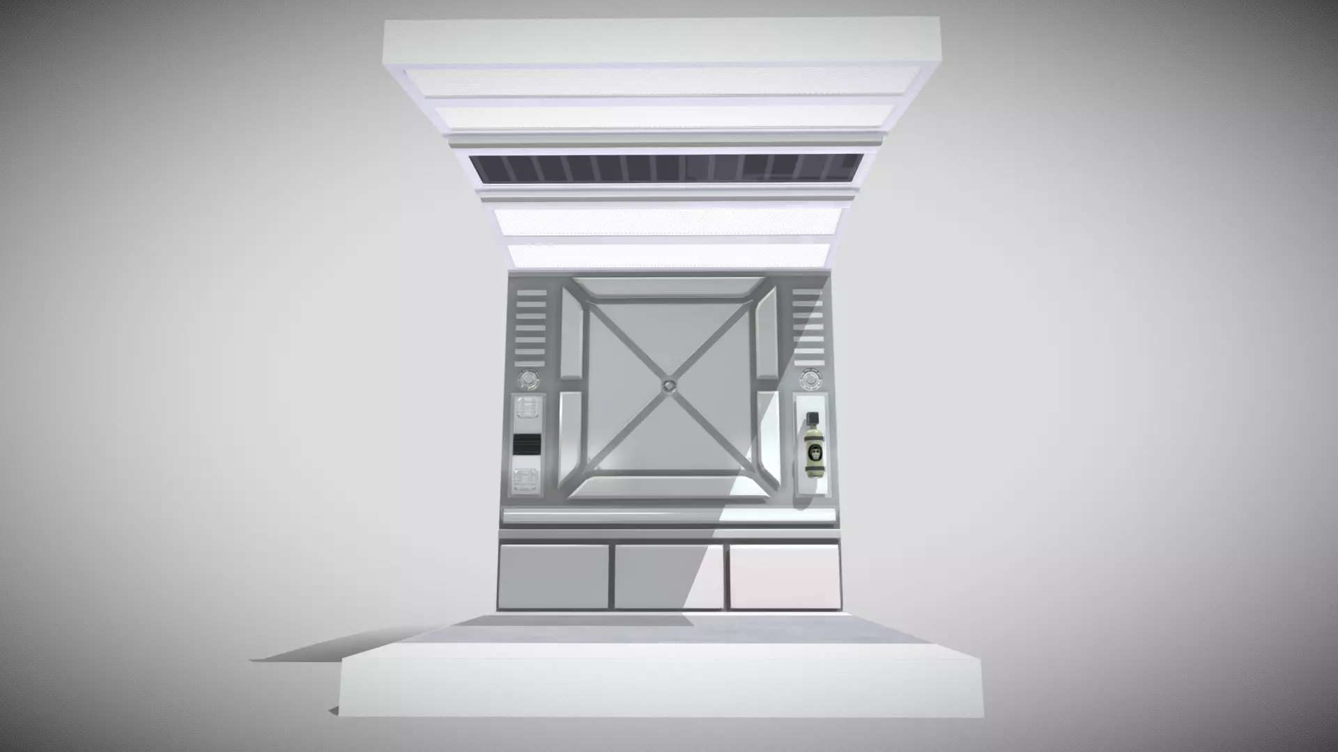 Sci-fi Panel Element Low-poly 3D model_0