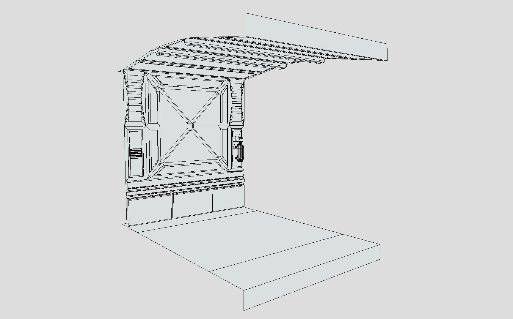 Sci-fi Panel Element Low-poly 3D model_5