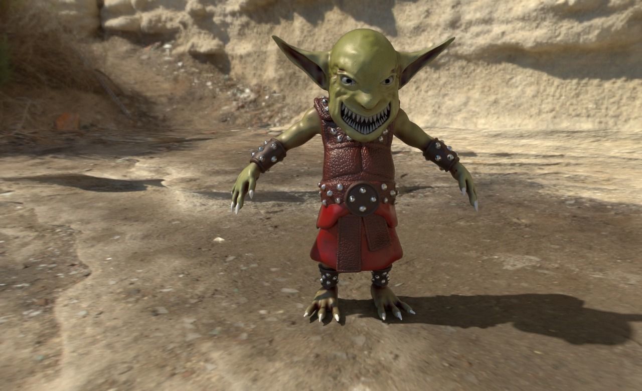 Four Goblins Game-Ready And Animation-Ready Low-poly 3D model_3