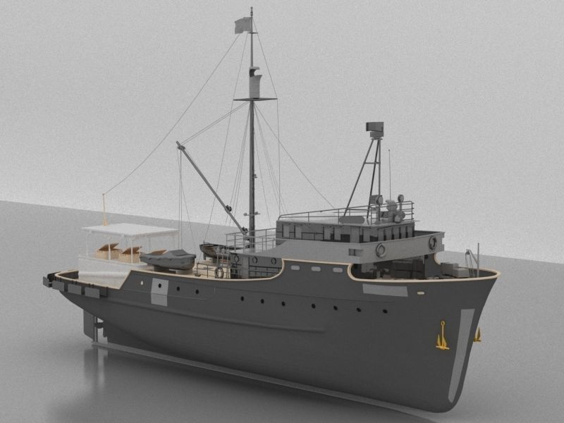 Fishing Vesse 3D model_1