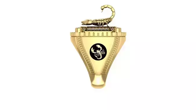 3d - STL Scorpion Man Ring