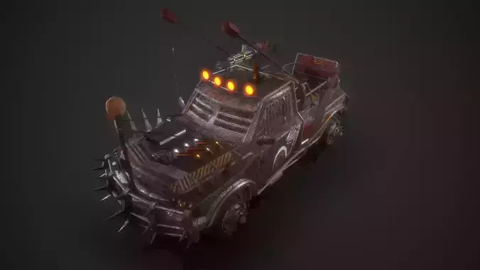 Apocalypse Truck Low-poly 3D model