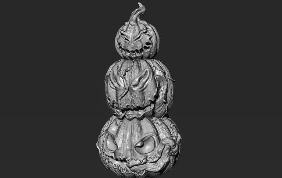 pumpkin scary  3D print model_0