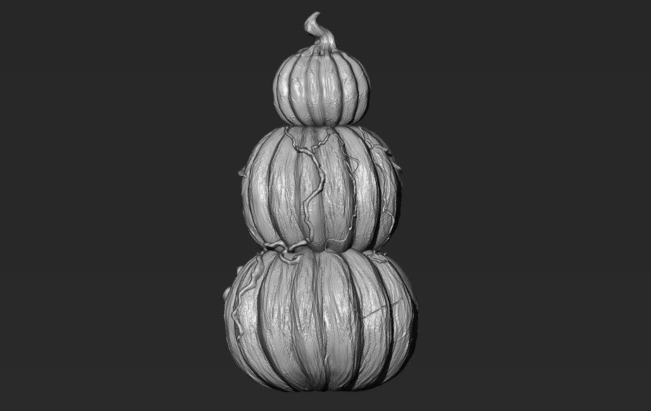 pumpkin scary  3D print model_2