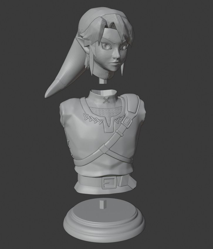 Link bust  - The Legend of Zelda - Twilight Princess 3D print model_1