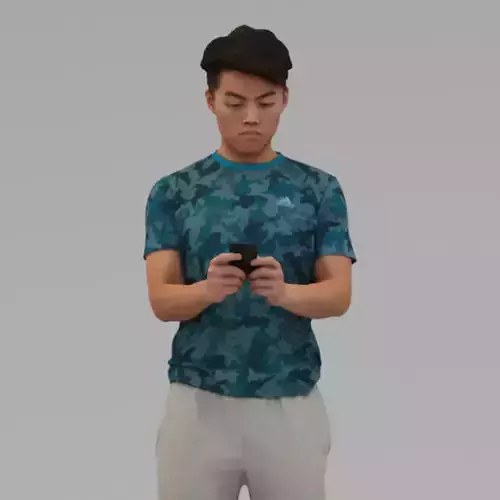 A Strong Young Man Standing Alone In Half Body Portrait 