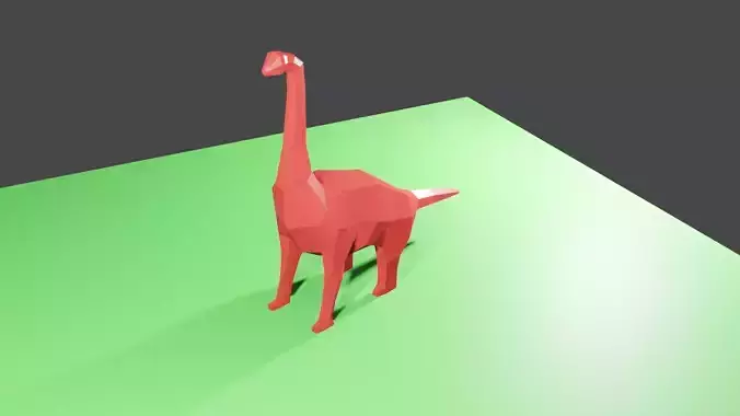 low-poly dino origami dinosaur