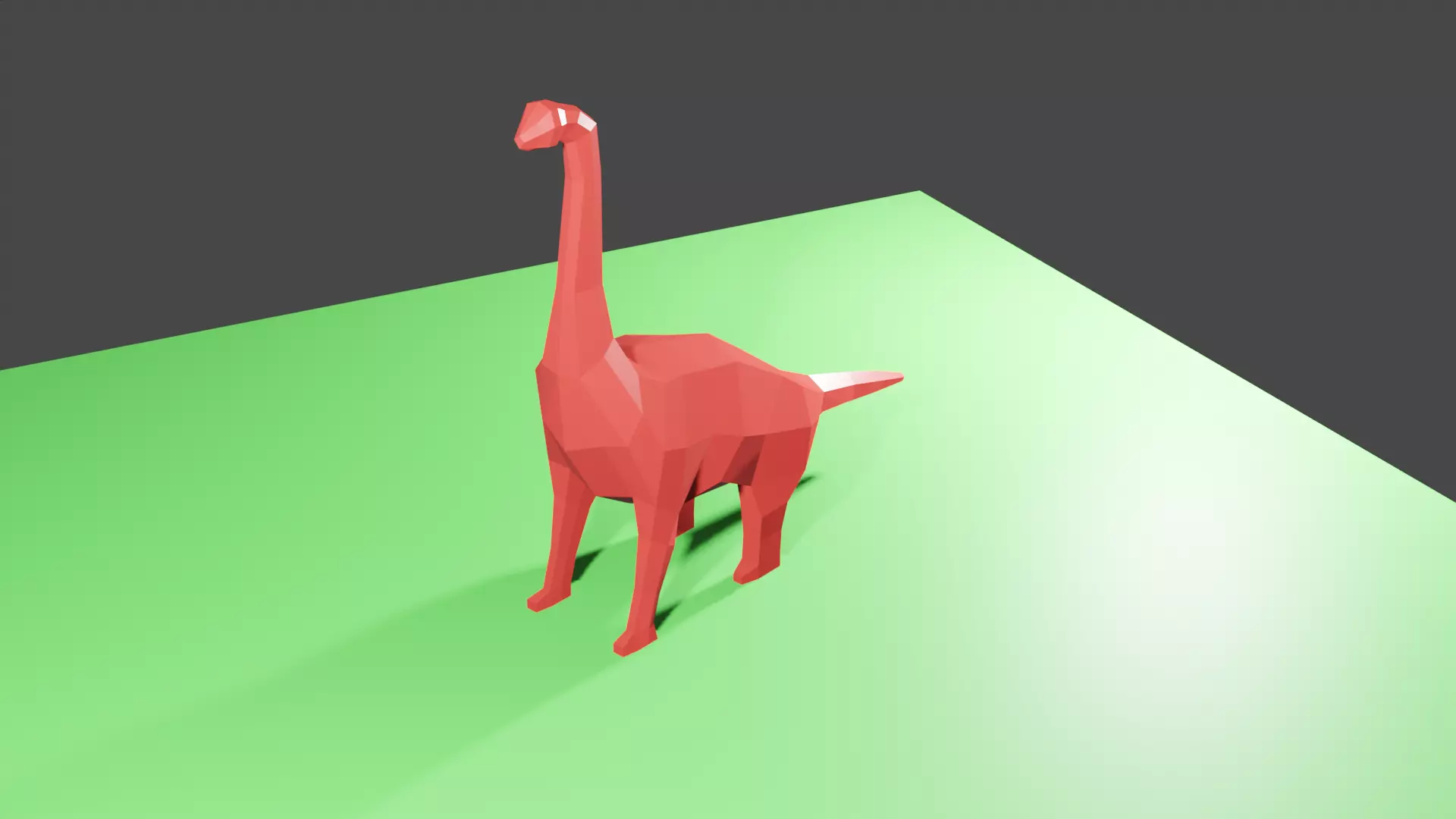 low-poly dino origami dinosaur Free low-poly 3D model_0
