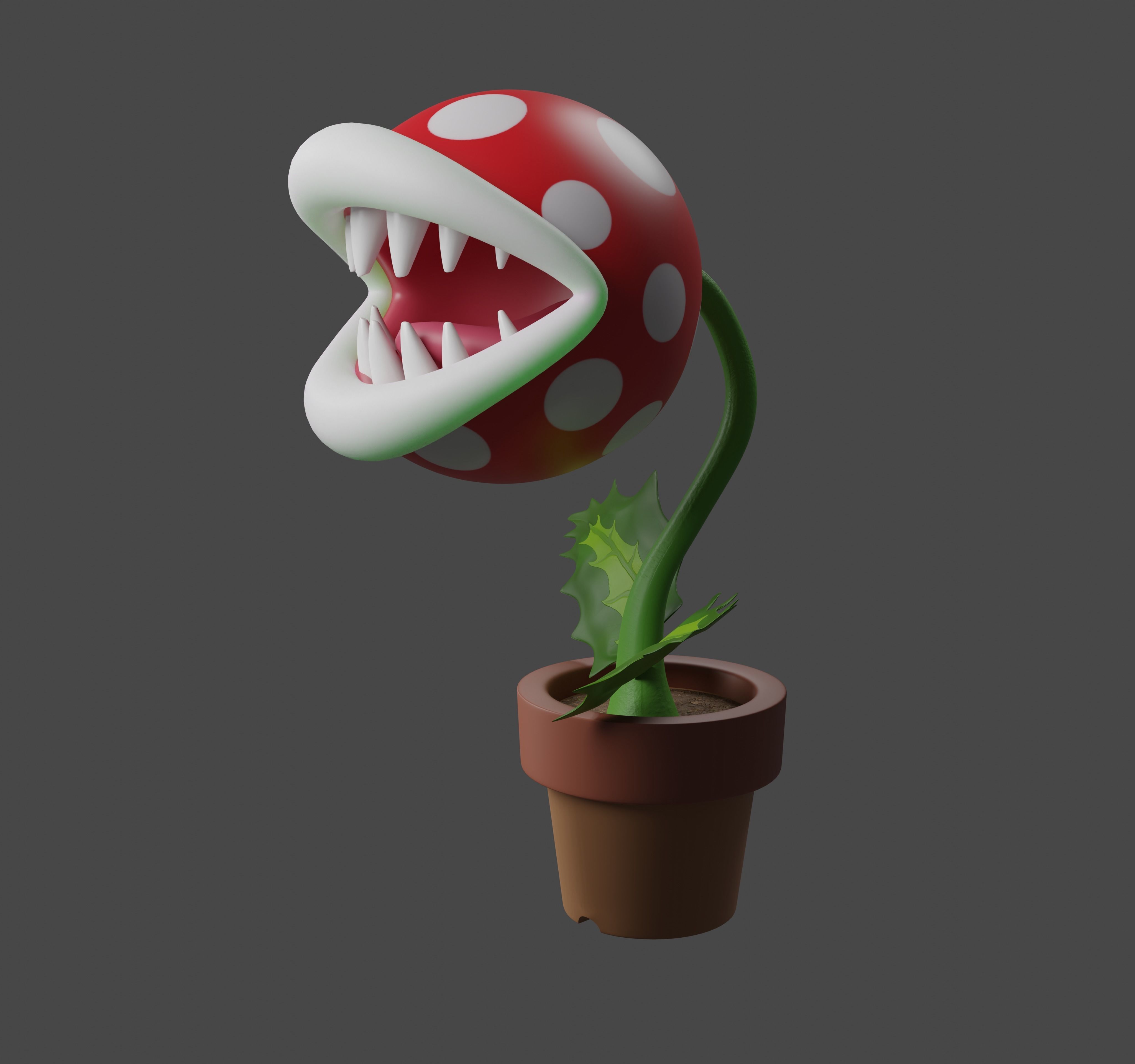Piranha plant 3D model_2