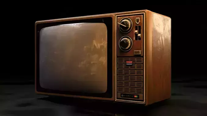 Antique TV  Old Television Low-poly 3D model Antique TV  Old Television Low-poly 3D model