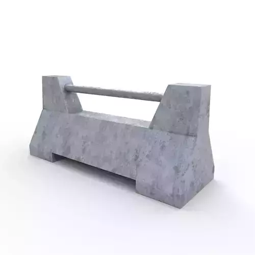 Traffic barrier Low-poly 3D model