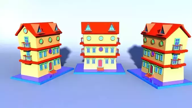 Colorfull cartoon building 