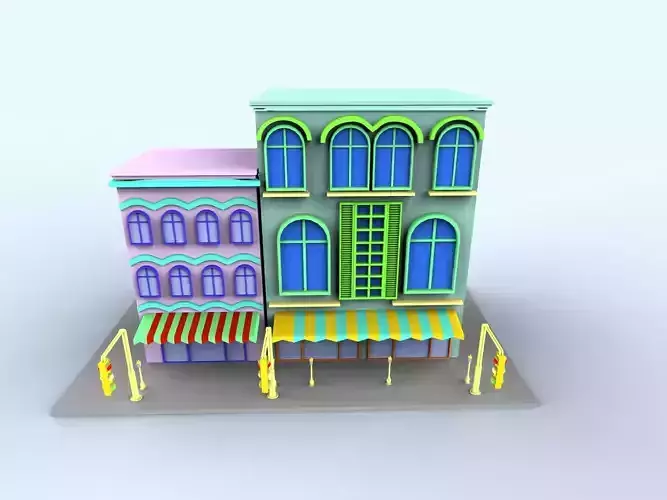 Colorfull cartoon building