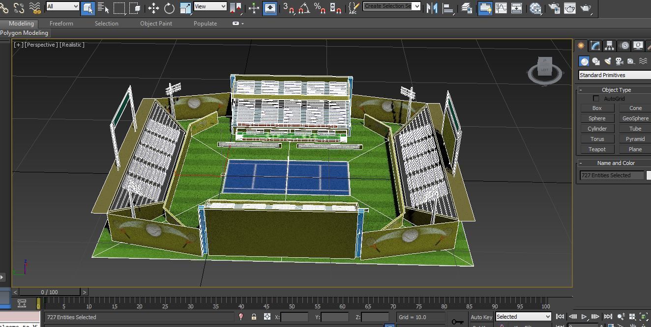 Tennis Stadium  Low-poly 3D model_4