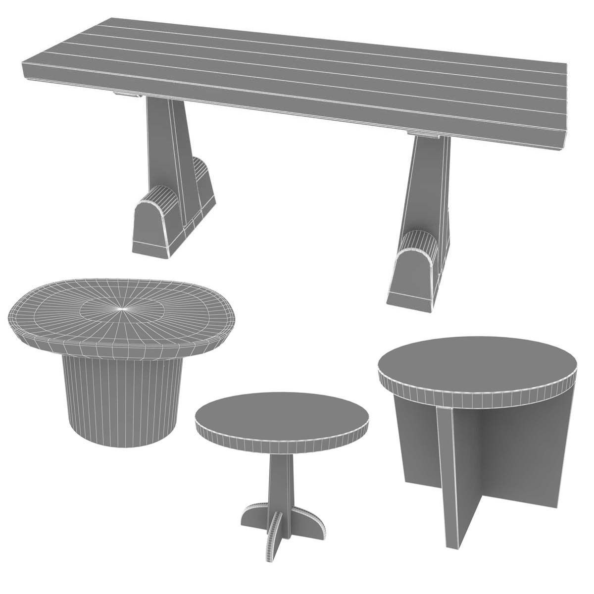 Axel Einar Hjorth wood tables 3D model_5