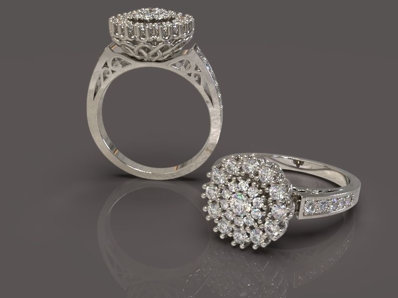 Engagement ring 3D print model_13