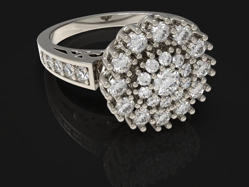 Engagement ring 3D print model_10