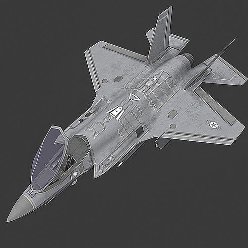 F35 A fighter jet - fighter jet Low-poly 3D model