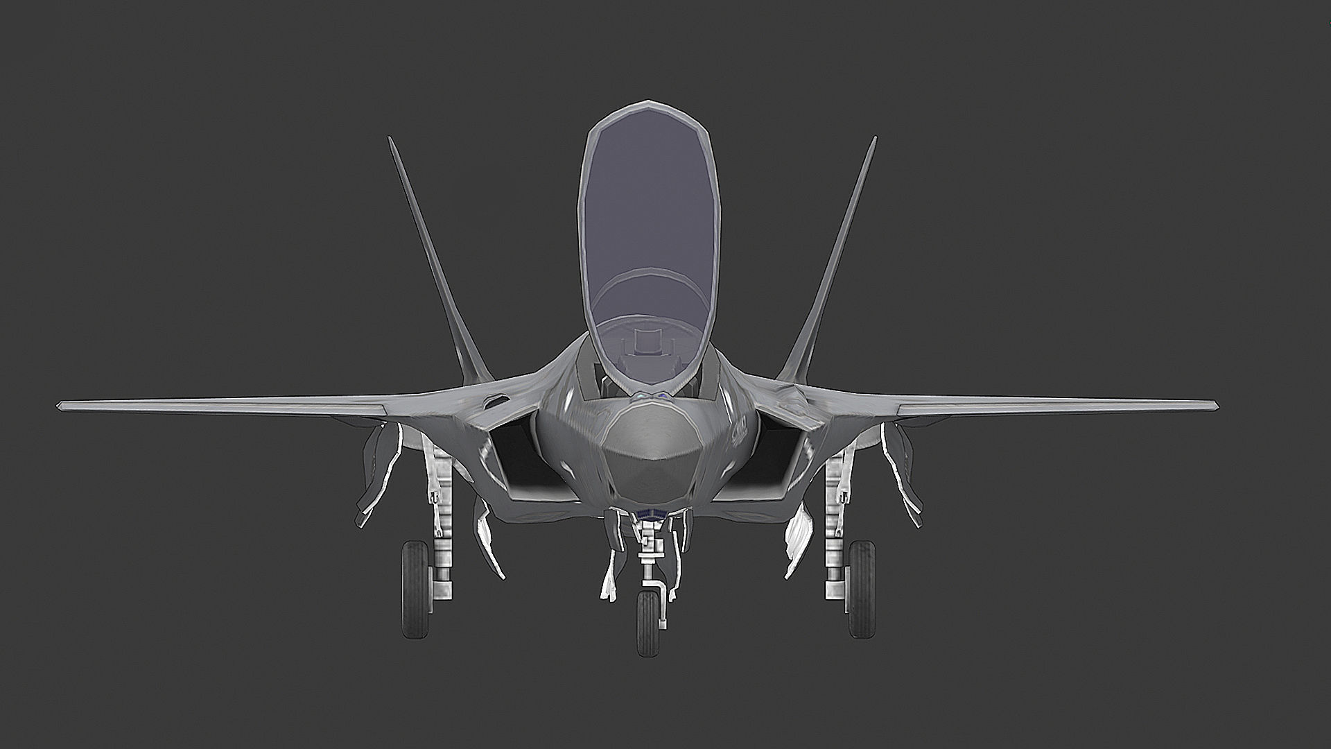 F35 A fighter jet - fighter jet Low-poly 3D model_5
